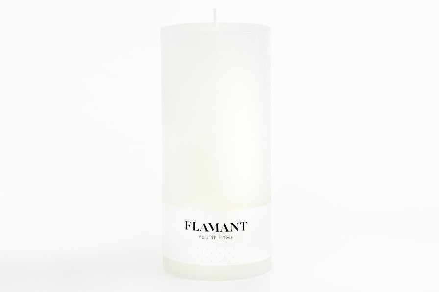 Hot Flamant Beth, Kaars, Kleur Wit, 9X20Cm