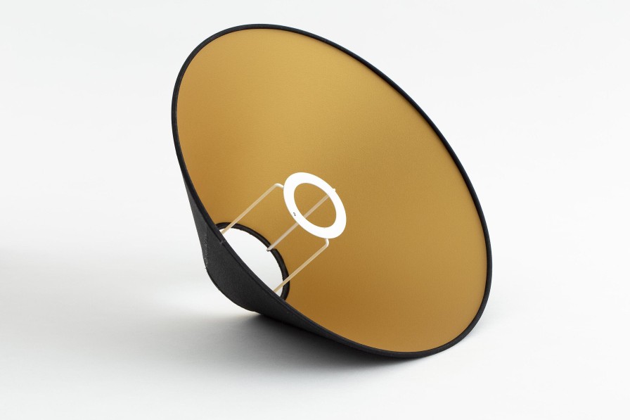 Online Flamant Circum, Lampenkap, Zwart En Goud, Conisch, 30 Cm