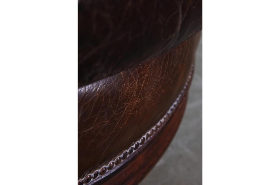 New Flamant Melbury, Club Fauteuil, Donkerbruin, Leer