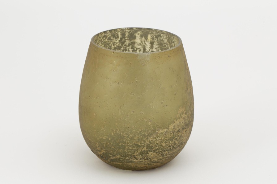 Online Flamant Malea, Theelichthouder, Glas, Geel, M