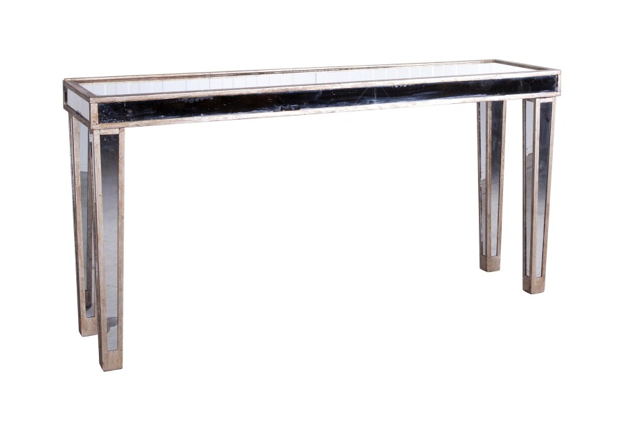 Hot Flamant Naxos, Consoletafel, Spiegelglas En Hout