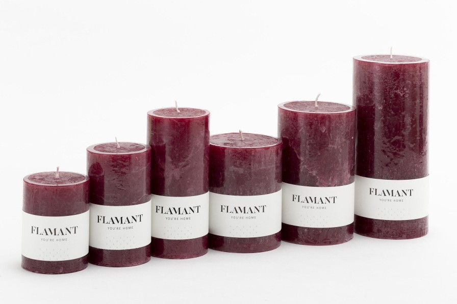 Clearance Flamant Beth, Kaars, Kleur Balmoral Rood, 7X15Cm