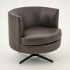 Online Flamant Marchetti, Fauteuil, Leer Zwart, Draaibaar