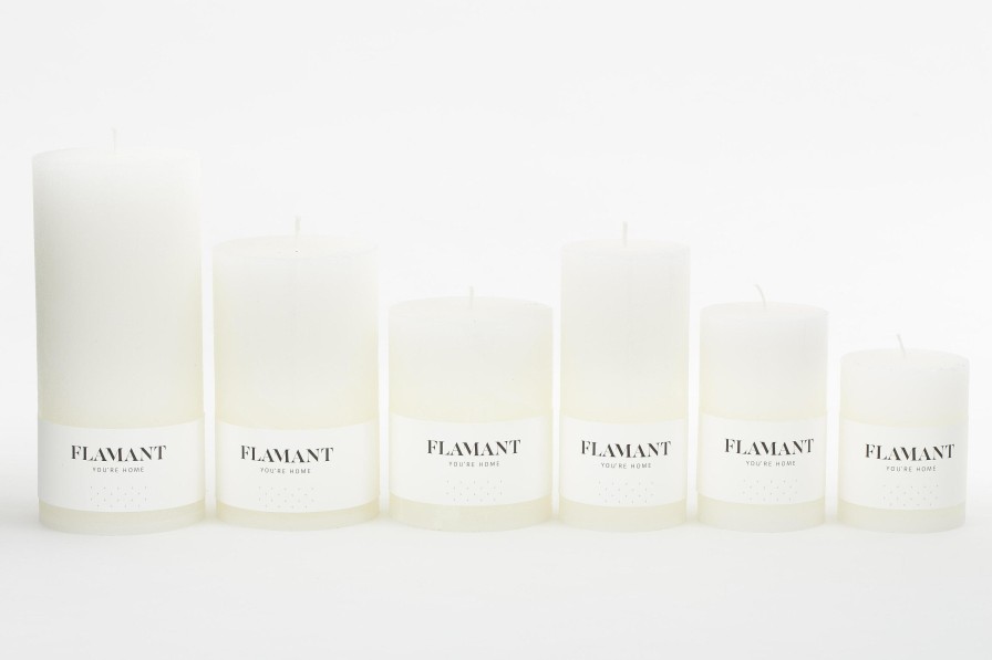 Wholesale Flamant Beth, Kaars, Kleur Wit, 9X11,5Cm