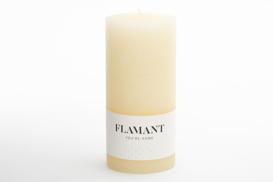 Wholesale Flamant Beth, Kaars, Kleur Creme, 7X15Cm