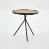 Online Flamant Madison, Bijzettafel, Eiken En Metaal, Rond, 45 Cm, Lichtbruin