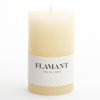 Clearance Flamant Beth, Kaars, Kleur Creme, 7X11,5Cm