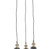 Wholesale Flamant Cirino, Hanglamp, Zwart, 3 Lampenkappen