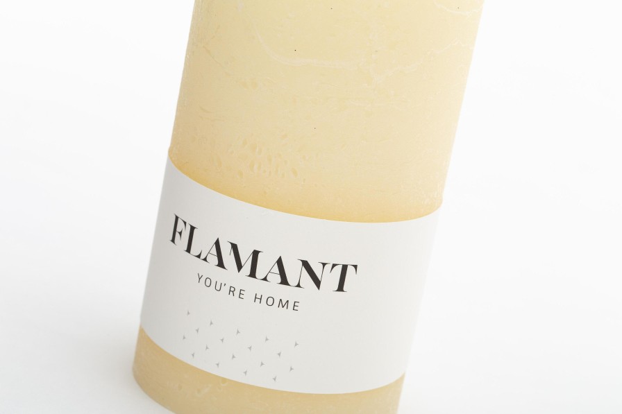 Wholesale Flamant Beth, Kaars, Kleur Creme, 7X15Cm