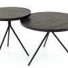 Best Flamant Madison, Bijzettafel, Eiken En Metaal, Rond, 45 Cm, Donkerbruin