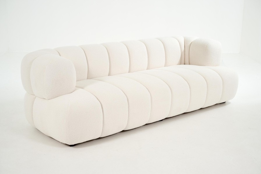 Wholesale Flamant Dallas, Bank, Wit, Boucle, 3-Zitsbank