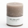 Clearance Flamant Beth, Kaars, Kleur Taupe, 9X11,5Cm