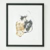 Wholesale Flamant Zwart-Gouden Splash, Kunst Aan De Muur, Model 3