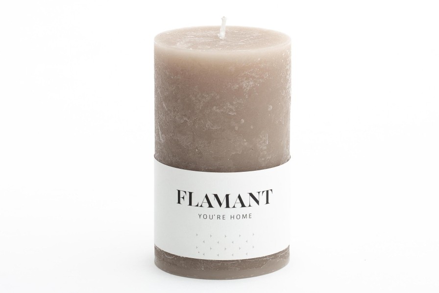 Wholesale Flamant Beth, Kaars, Kleur Taupe, 7X11,5Cm