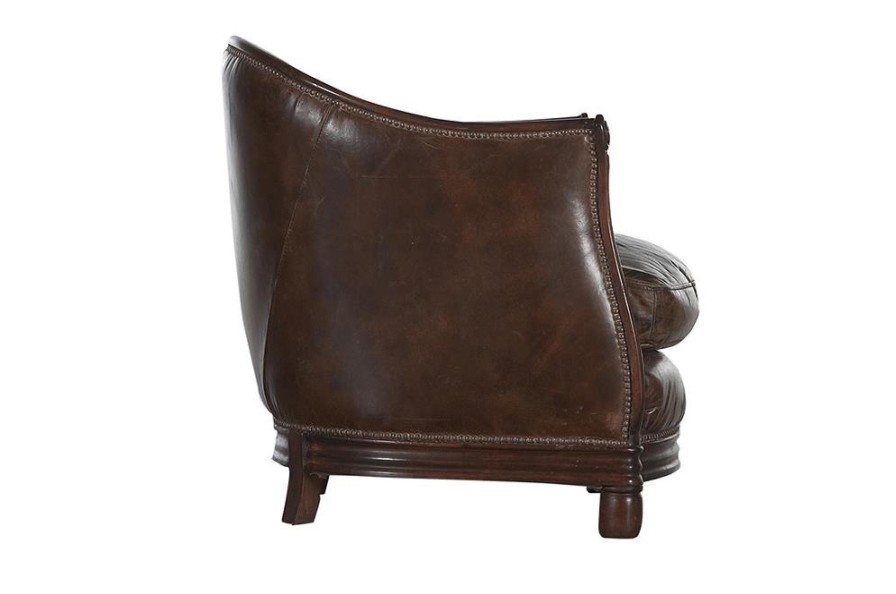 New Flamant Melbury, Club Fauteuil, Donkerbruin, Leer