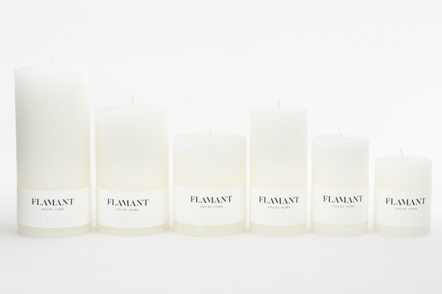 Hot Flamant Beth, Kaars, Kleur Wit, 9X20Cm