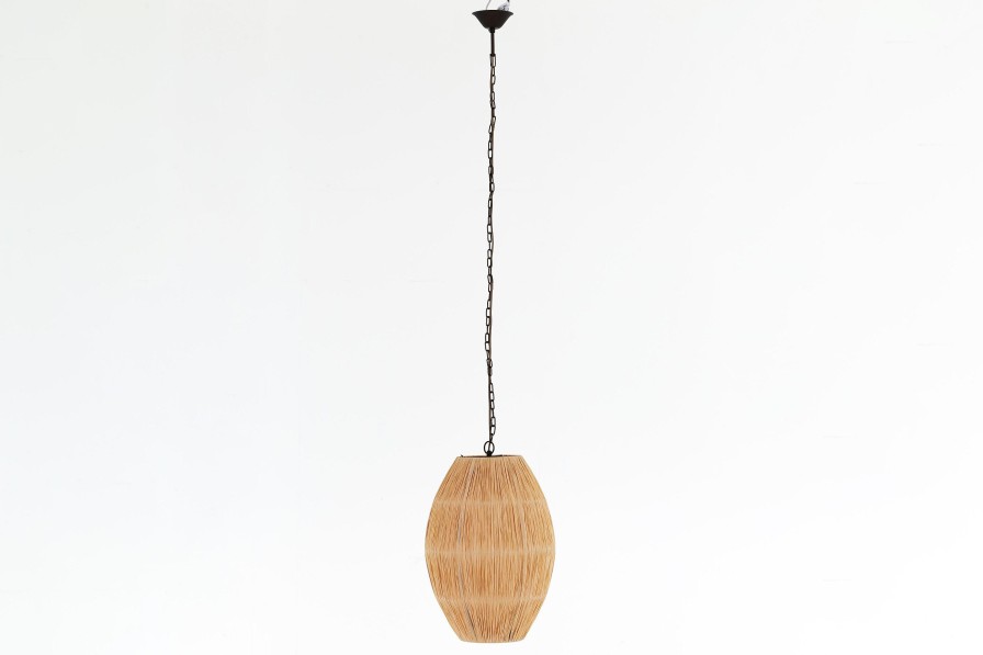 New Flamant Aimee, Hanglamp, Raffia En Ijzer, S