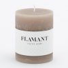 Online Flamant Beth, Kaars, Kleur Taupe, 7X9Cm