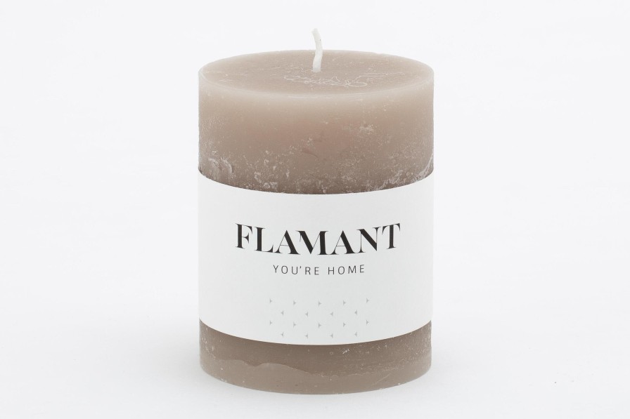 Online Flamant Beth, Kaars, Kleur Taupe, 7X9Cm